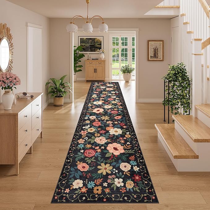 DUKINO 3x14 Washable Runner Rug, Non Slip Long Kitchen Runner Rug, Low Pile - Image 5