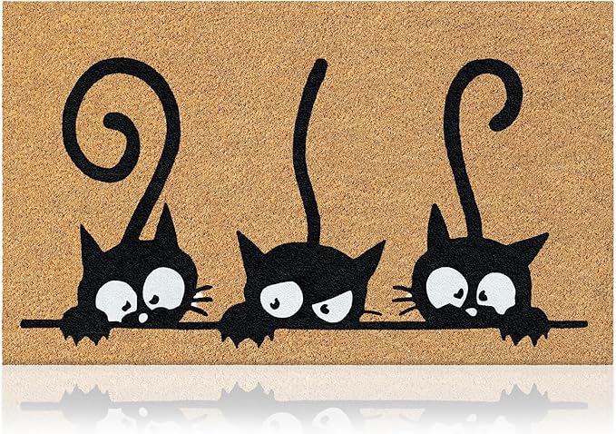 Coir Welcome Mat, 17 x 29 in | 100% Natural Coir, Anti-Shedding, Durable PVC by AmaruDoorMats