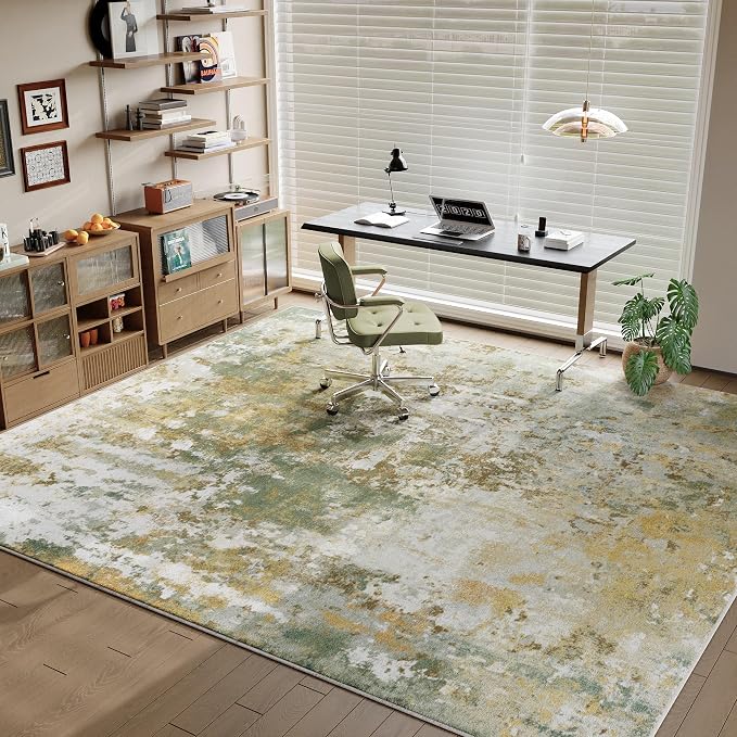 Green Washable Rug 5x7 Area Rugs - Image 4