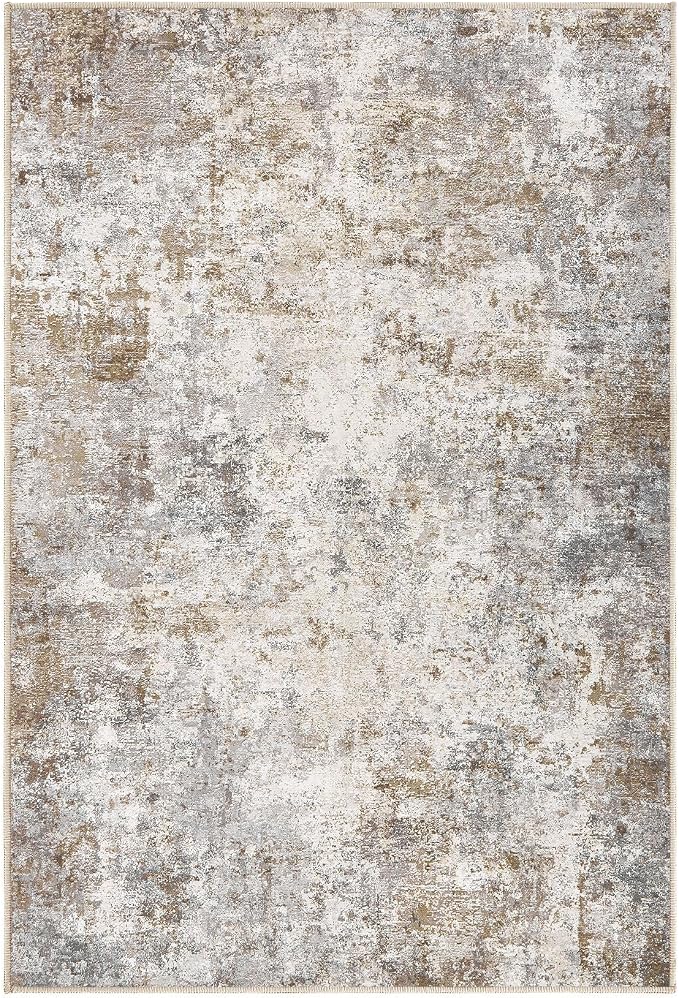 UERMEI 11x14 Area Rug Living Room Rugs Extra Large Brown Grey Carpet | Washable - Image 8
