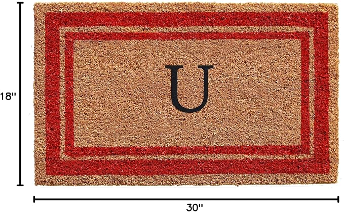 Calloway Mills 153031830U Red Border 18" x 30" Monogram Doormat - Image 2