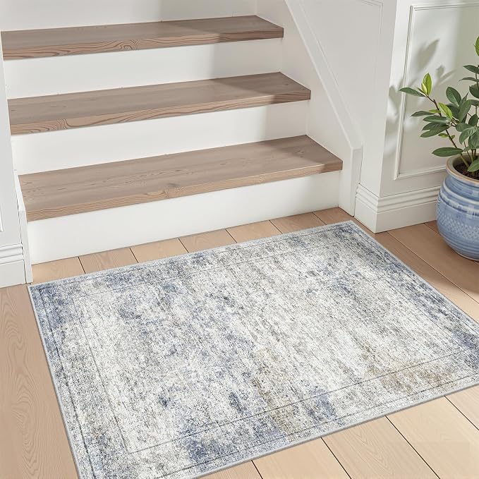 2x3 Rug Non Slip, Small Washable Entryway Rug, Runner - Image 3