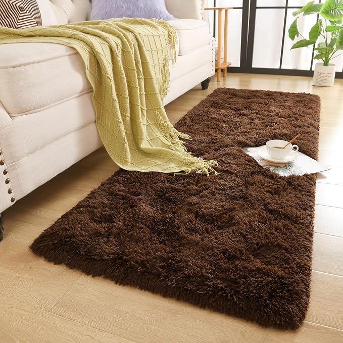Chicrug Soft Runner Rug for Bedroom Living Room Plush Fluffy Rug 2x6 | Shag - Image 5