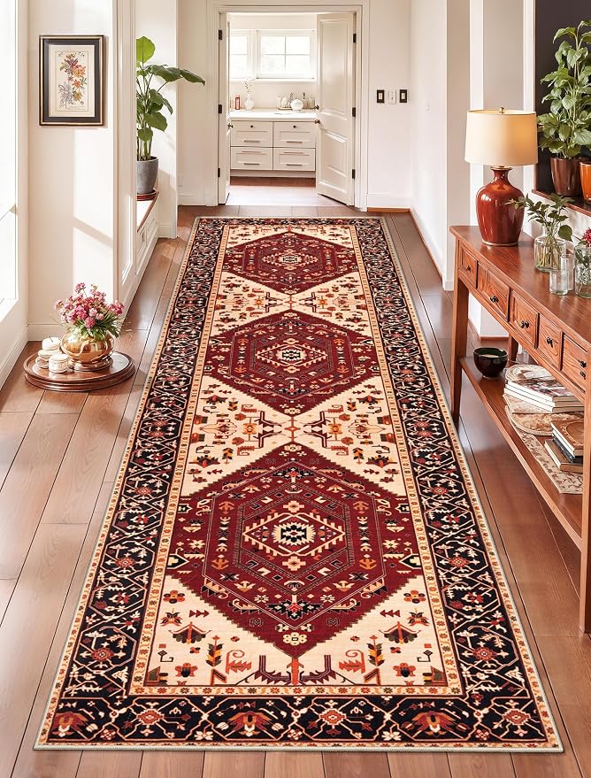 SERISSA 2'6"x8' Washable Non Slip Boho Runner Rug by SERISSAHomeDecorCollection