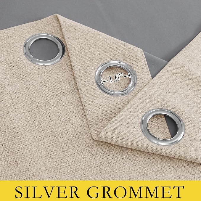 NICETOWN 100% Black Out Curtains 63 inch Long - Image 8
