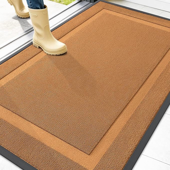 OLANLY Front Door Mat Outside 47x32, All-Season Heavy-Duty Rubber Doormat | by OLANLY