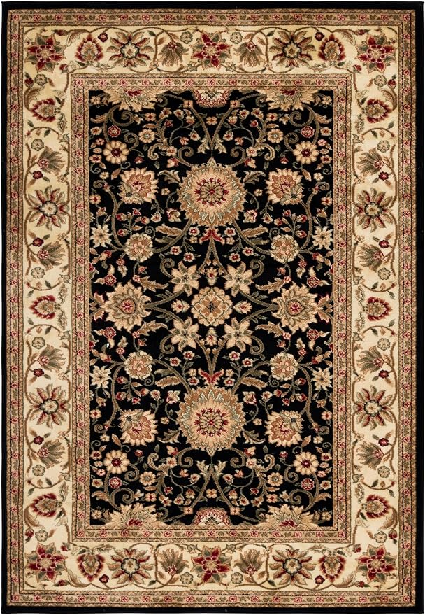SAFAVIEH Lyndhurst Area Rug 6x8, Traditional Black & Ivory LNH212A - Image 4