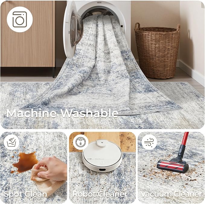 2'6 x 16' Runner Rug Non Slip, Washable Kitchen Rugs, Living Room, Extra Long - Image 8