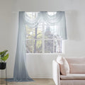 KEQIAOSUOCAI Grey Sheer Window Scarf Valance Sheer Fabric for Draping Curtain Toppers for Wedding Party Girls Room Bed Canopy Scarves 52 Inches Wide by 216 Inches Long Grey