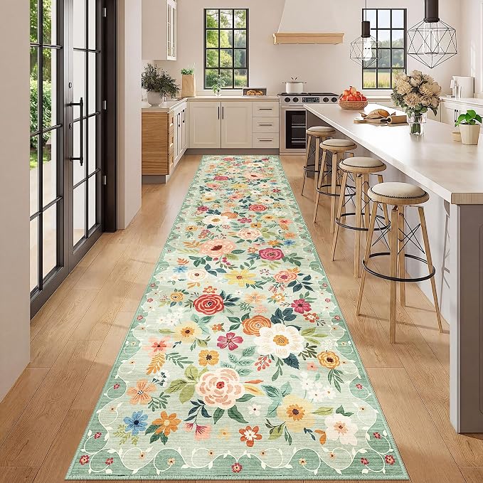 DUKINO 3x12 Washable Runner Rug, Long Hallway Runner Rug Non Slip, Low Pile - Image 5