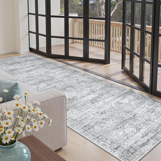 Soalmost Washable Kitchen Runner Rug 3x8 Hallway Entry Rugs Non-Slip, Foldable - Image 2