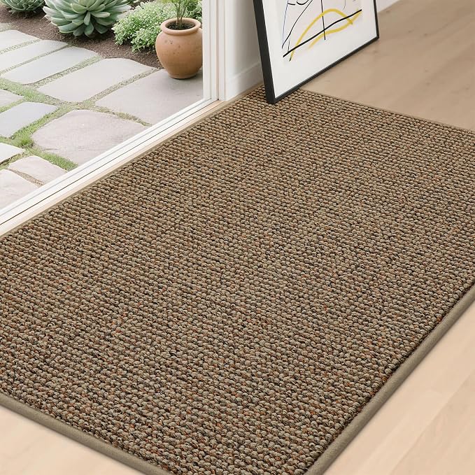 BEQHAUSE Dirt Trapper Door Mat 32" x 48", Non-Slip Washable Doormats, Low by BEQHAUSE