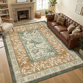 GarveeHome Terracotta Olive Sage Green Area Rugs 9x12 Living Room, Botanical by GarveeHome