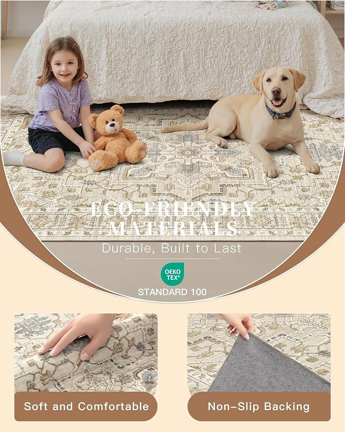 Madane Washable Runner Rugs 2x10 Long - Image 5
