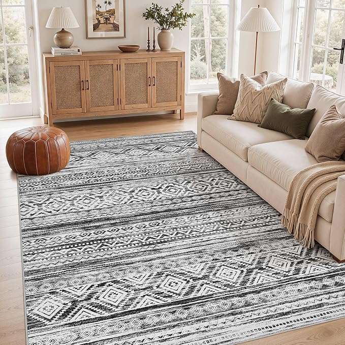 cotiled Boho 6x8 Area Rugs for Living Room: Soft Moroccan Washable Rug | Stain by COTILED