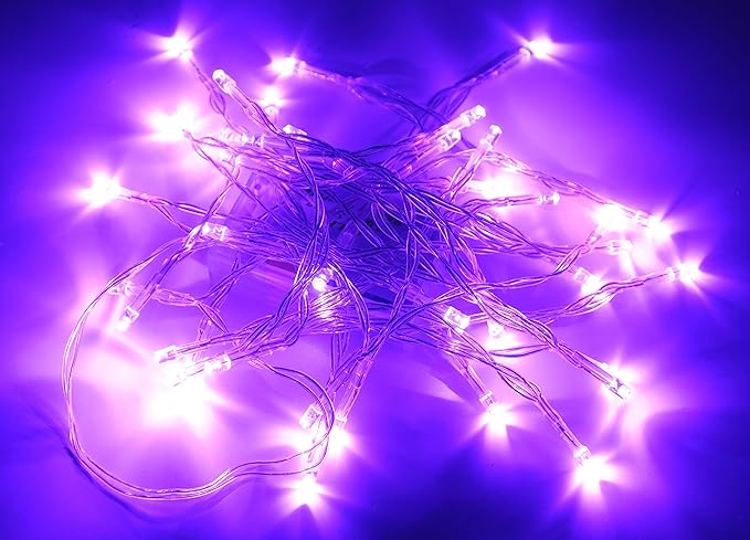 Karlling Battery Operated Purple 40 LED Fairy Light String Wedding Party Xmas Christmas Decorations(Purple,20 Pack)