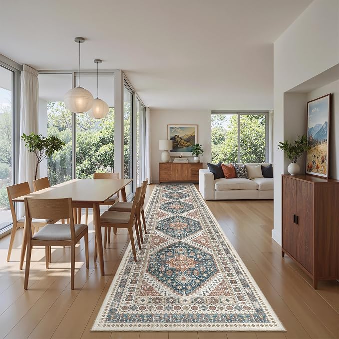 Madane Hallway Runner Rug 2'6''x14' Kitchen Runners Vintage, Entryway and - Image 5