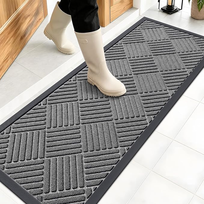 OLANLY Front Door Mat Outside Entrance 47x17, Waterproof Heavy-Duty Doormat | by OLANLY