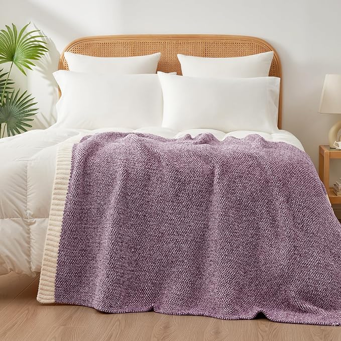 Snuggle Sac Super Soft Purple Blanket Reversible Twin Size - Image 7