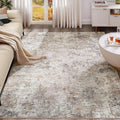UERMEI 10x11 Area Rug Living Room Rugs Washable Neutral Brown Grey Carpet | by UERMEI