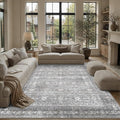 Schweek 9x12 Area Rug Grey Washable Living Room Rugs Distressed Vintage Rug | by Schweek