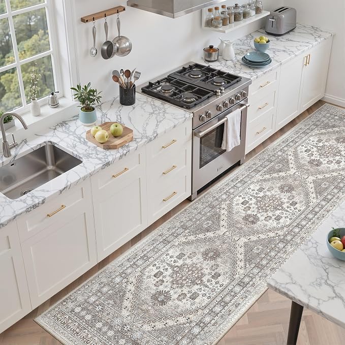 2'6 x 8' Runner Rug Non Slip, Washable Kitchen Rugs, Nursery Room, Soft Runner - Image 8