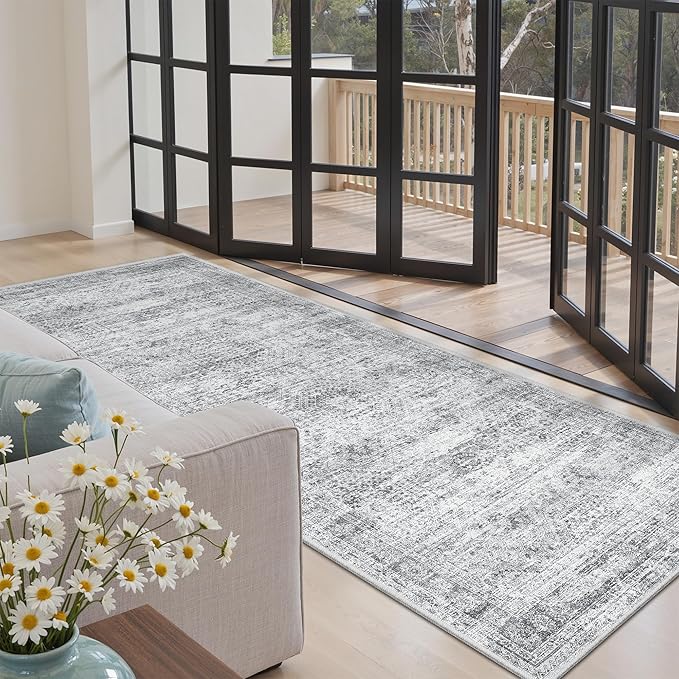 Soalmost Washable Kitchen Runner Rug 3x6 Hallway Entry Rugs Non-Slip, Foldable by Soalmost