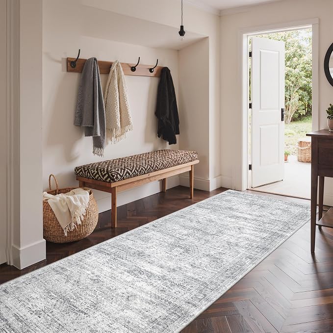 3x8 Runner Rug Non Slip, Washable Hallway Runner Rug, Nursery Room, Soft Runner - Image 3