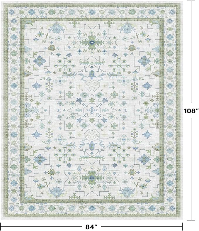 Cream Oushak 7x9 Bedroom Rug - Image 2
