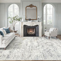 Soalmost 10x12 Area Rugs for Living Room Washable Rug Non-Slip Blue/Ivory | by Soalmost