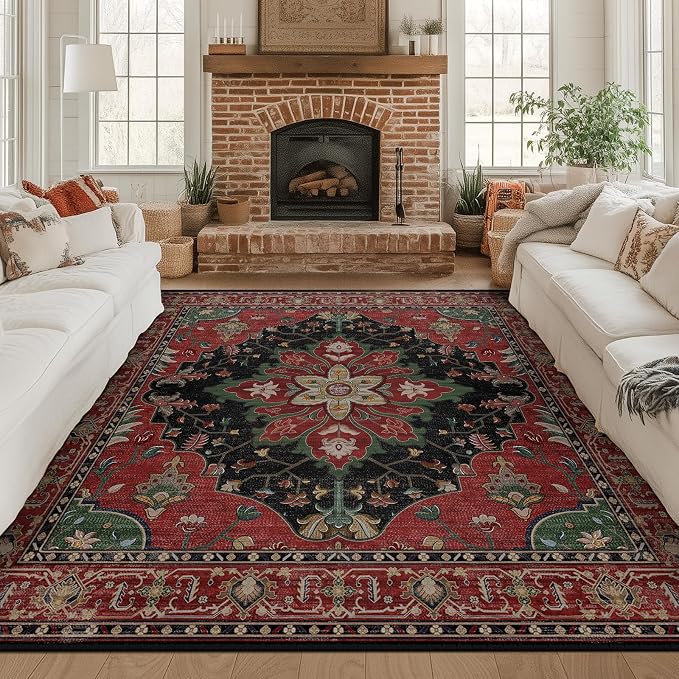 RELEANY Washable Area Rug, Square 8'x8', Water Repellent, Pet Friendly - Image 2