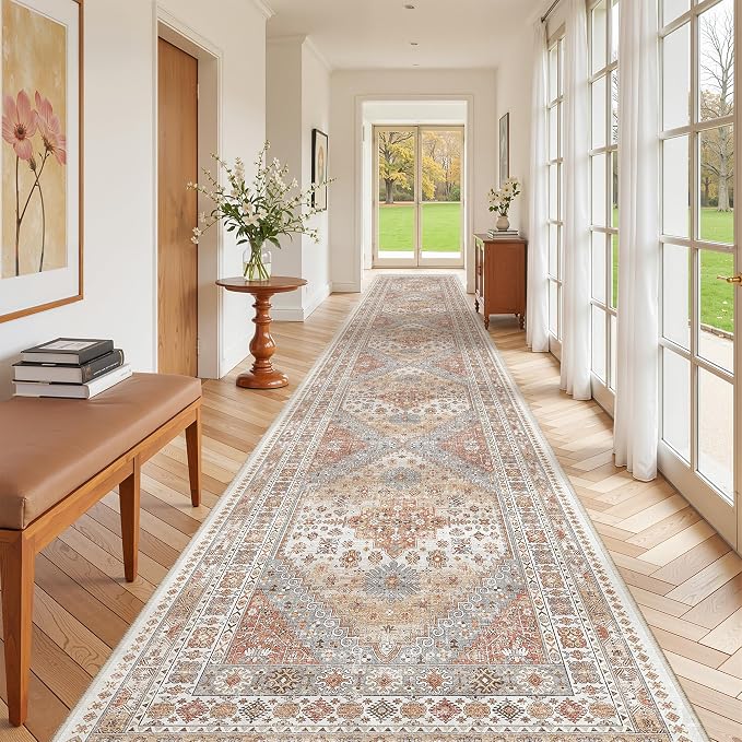 3x18 Runner Rug Non Slip, Washable Hallway Runner Rug, Living Room, Dining Room by Zesthome
