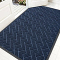 OLANLY Front Door Mat Outside 59x34, All-Season Absorbent Rubber Doormat | Blue by OLANLY