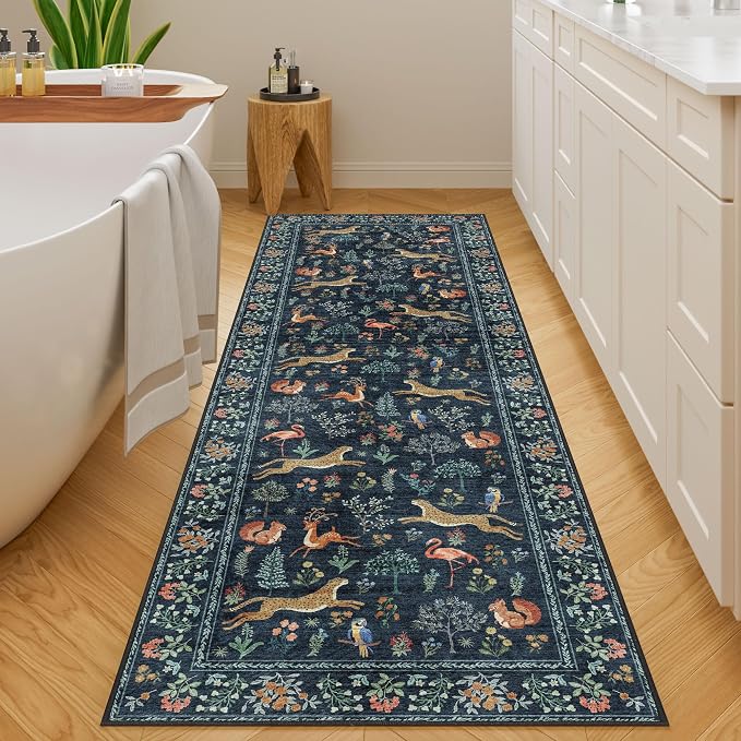 DUKINO 2.6x8 Rug for Hallway, Washable Kitchen Rugs Non Slip, Stain Resistant - Image 8