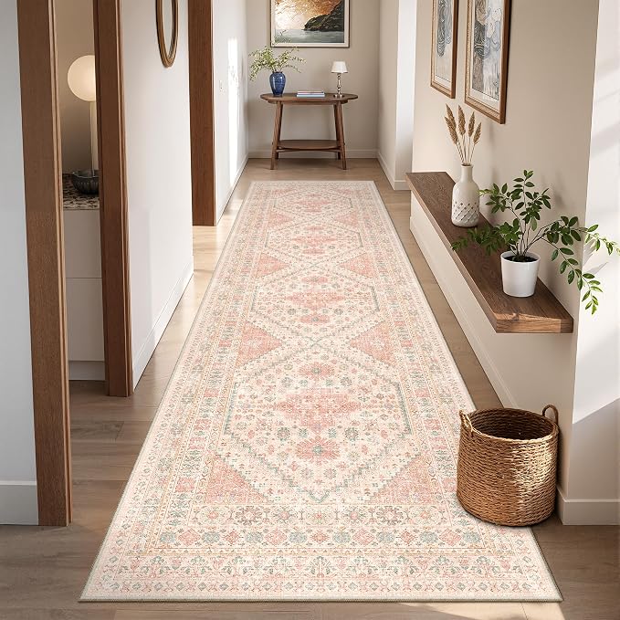 Runner Rug 2x8 Runners for Hallways Non Slip Washable Rugs, Low Pile Soft by Restydon
