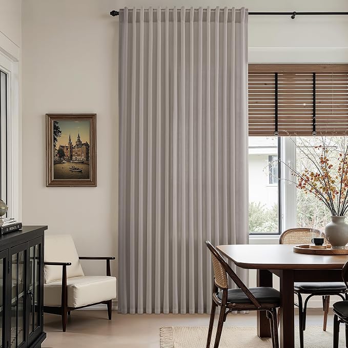 Stone Grey Linen Curtains 96 Inches Long - Image 6