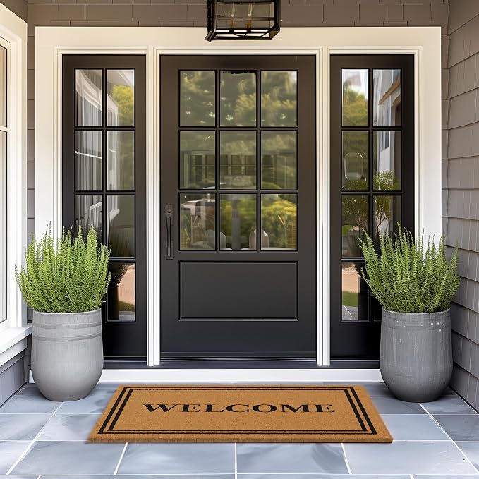 Barnyard Designs Natural Coco Coir Non-Slip Doormat | Heavy-Duty Welcome Mat - Image 2