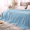 BEDELITE Fleece Blanket Soft Plush King Bed Blanket Washed Blue 108"x90" | by BEDELITE