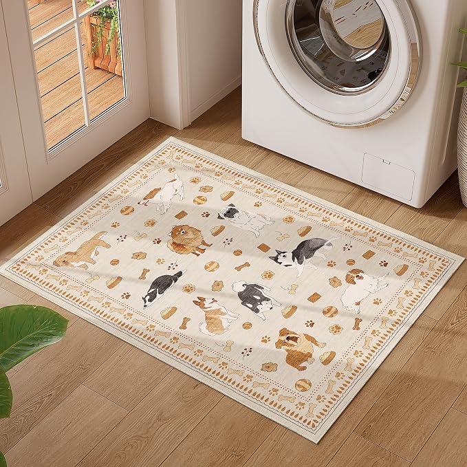 DUKINO 2x3 Bathroom Rugs, Washable Dog Kitchen Rug Non Slip, Stain Resistant - Image 5