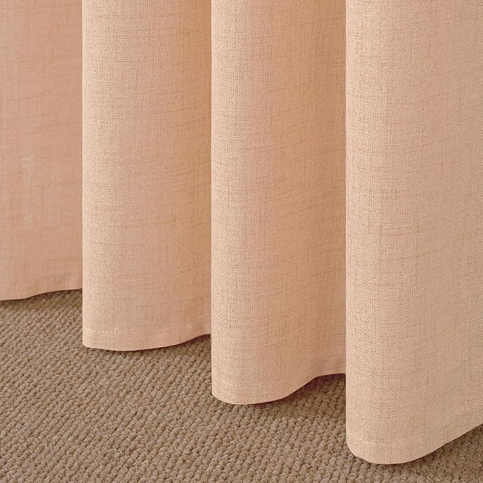 YoungsTex Peach Linen Curtains 72 Inches Long - Image 8