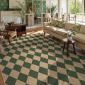 Lahome Checkered Easy Jute Living Room Rug, 8x10 Outdoor Rugs Washable | by Lahome