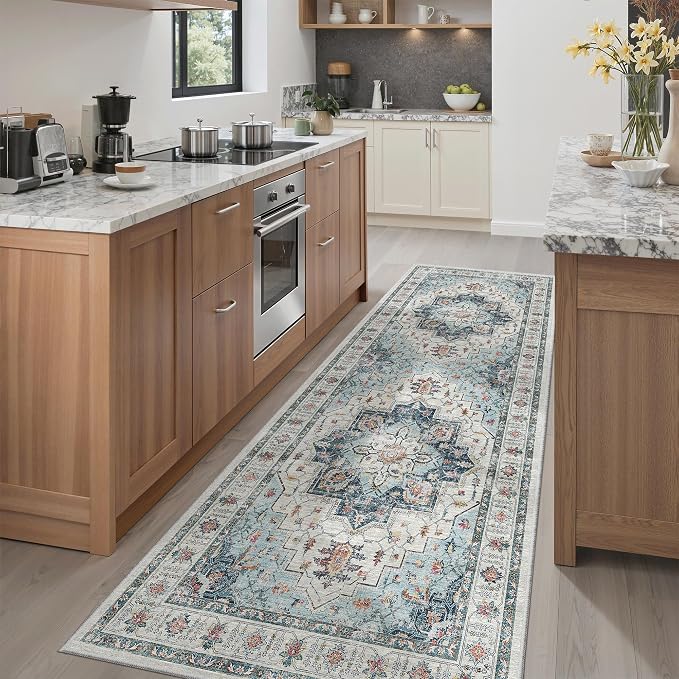 Madane Hallway Runner 3x8, Kitchen Rugs Washable Entry Rug, Soft Low-Pile by Madane