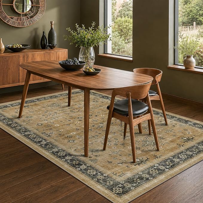 Rustic Taupe Area Rug 5x7 for Living Room - Image 3
