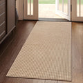 Entryway Runner Rug Indoor Door Mat Non Slip Washable Brown 2x4 ft | Boho Soft by YDKGL