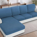 H.VERSAILTEX Sectional Couch Covers 4 Pieces Sofa Seat Cushion Covers L Shape by HVERSAILTEX
