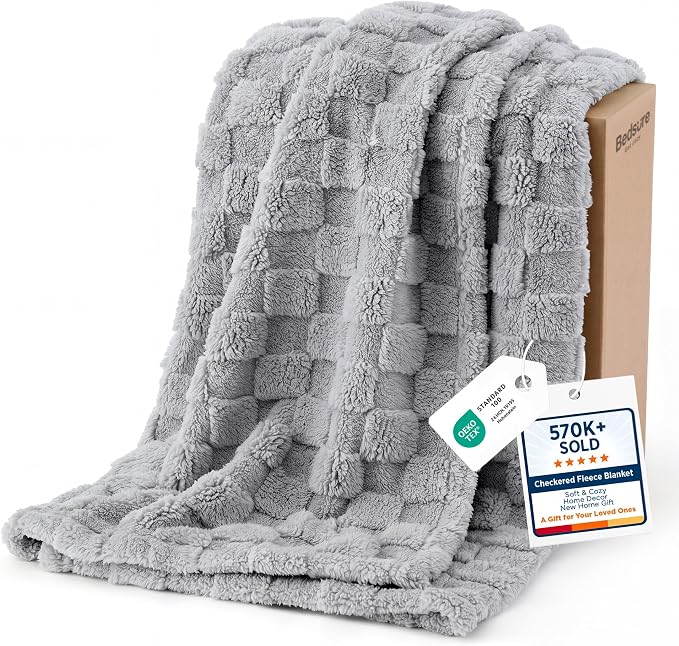 Bedsure GentleSoft Silver Grey Throw Blanket by Unknown