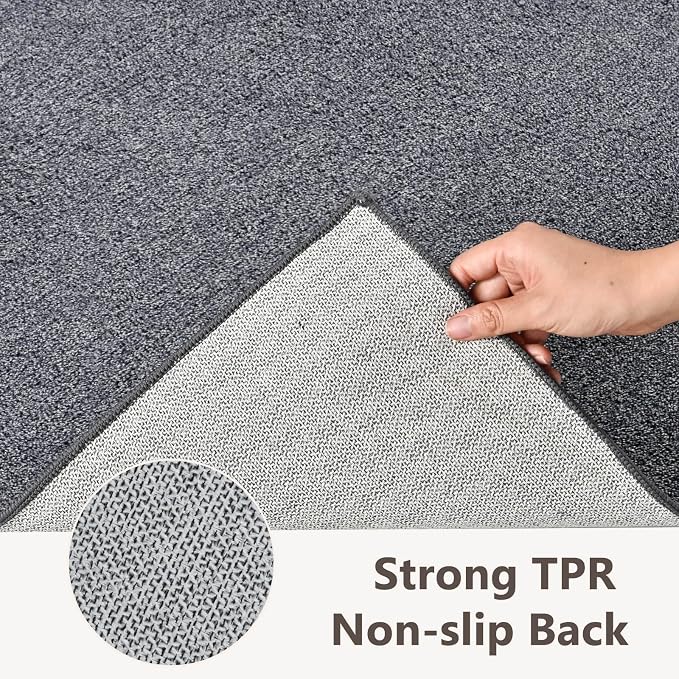 3x5 Grey Blue/White Area Rug Washable Non-Slip Soft - Image 6