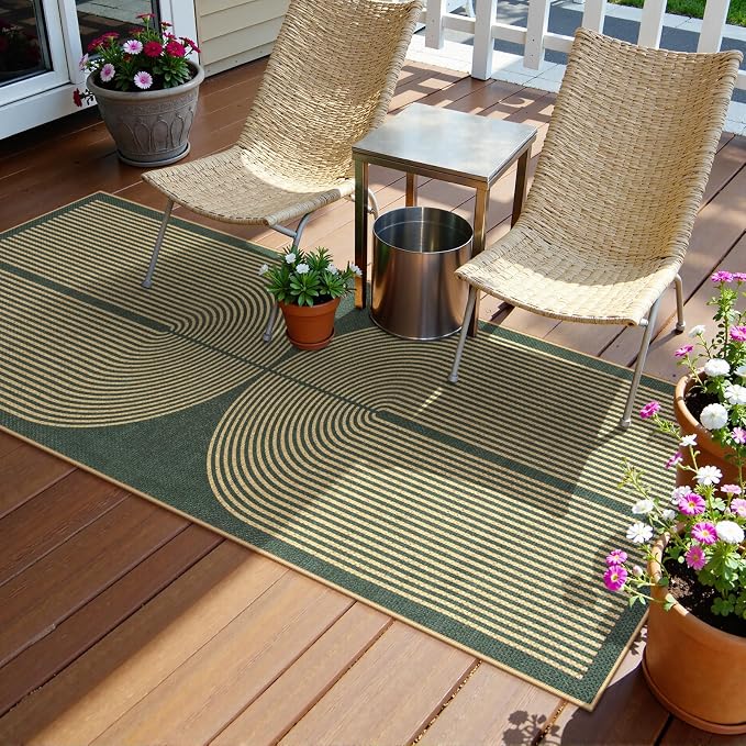 Lahome Enfys Modern Rainbow Easy Jute Entryway Runner Rug, Washable Carpet - Image 7