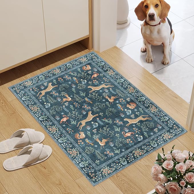 DUKINO 2x3 Entryway Rug, Washable Door Mat Animal Rug - Image 3