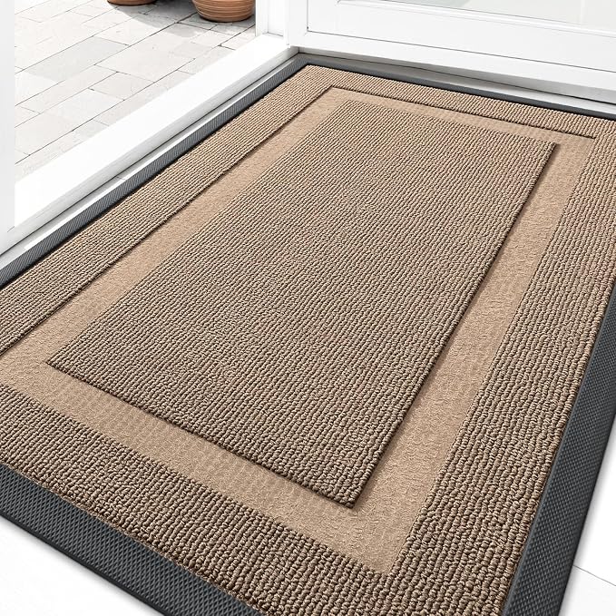 OLANLY Front Door Mat Outside 29.5x17, All-Season Heavy-Duty Rubber Doormat | by OLANLY